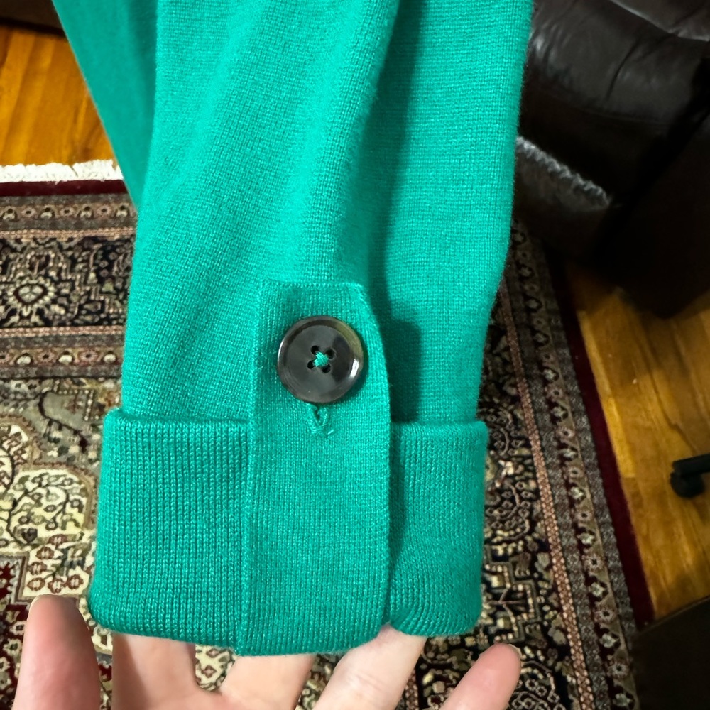 Ann Taylor cotton blend duster, vibrant green, new w tags. Size xs. - Picture 3 of 7